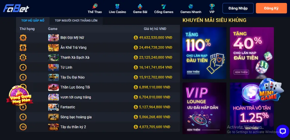 Các phương thức nạp tiền vào Game 888